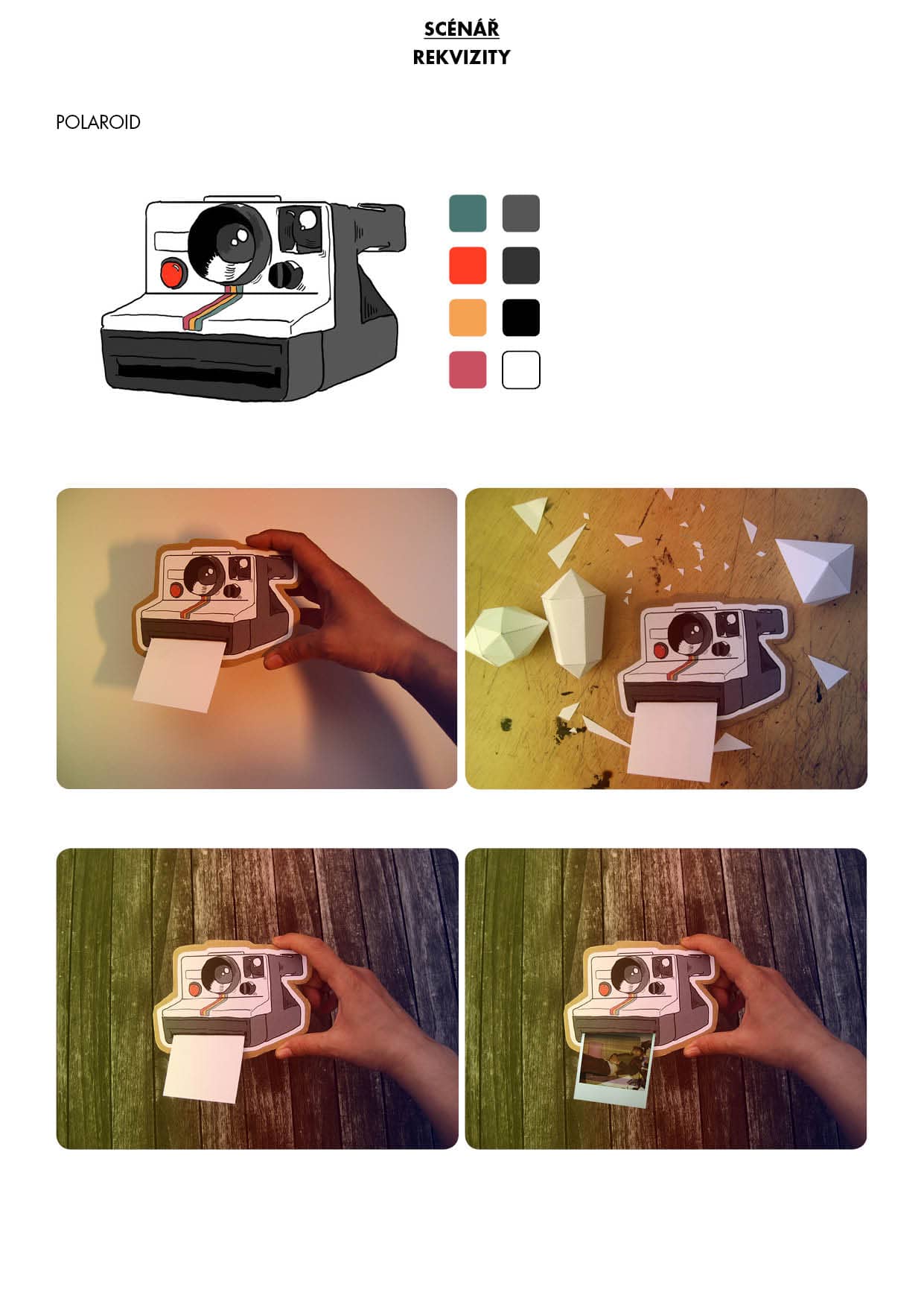 Náhled papírové kulisy / polaroid